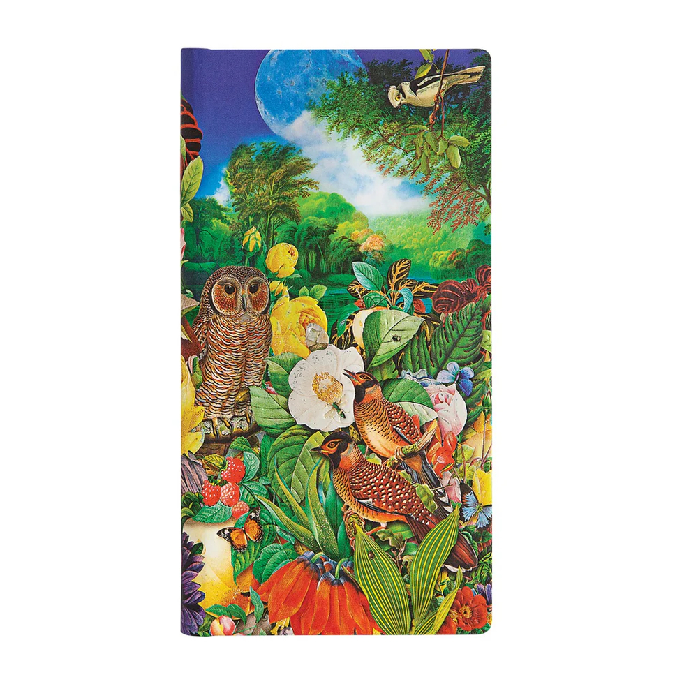 Paperblanks Moon Garden Slim Çizgili Defter