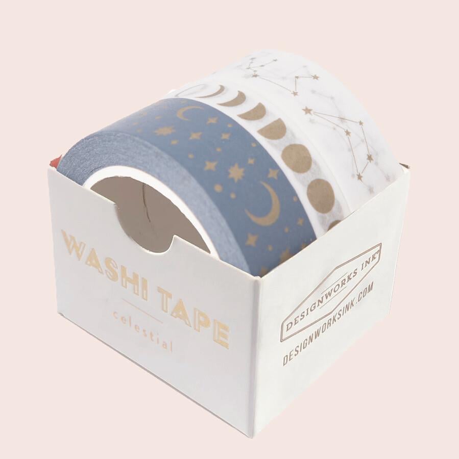 DesignWorks Özel Tasarım Üçlü Washi Bant Seti Celestial