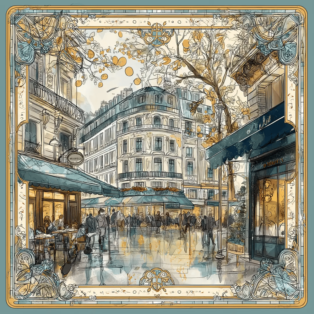 Café Saint-Germain İpek Fular