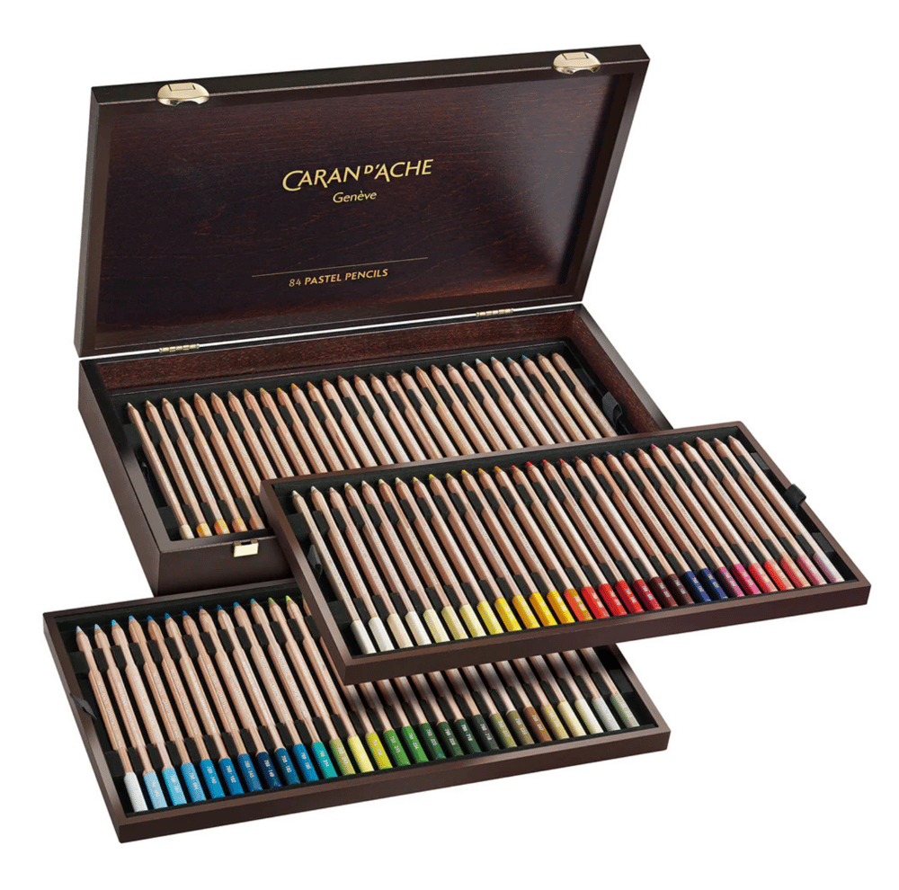 Caran d'Ache Pastel Pencils 84 Renkli Pastel Boya Kalemi Ahşap Kutu Seti 788-484