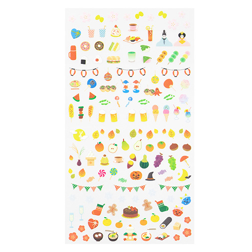 Midori sticker season food pattern