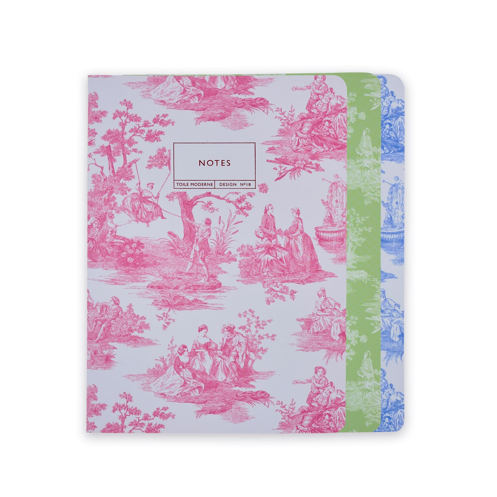 EPISODE TOILE MODERNE COULEURS VIVES SET OF 3 A5 NOTEBOOKS
