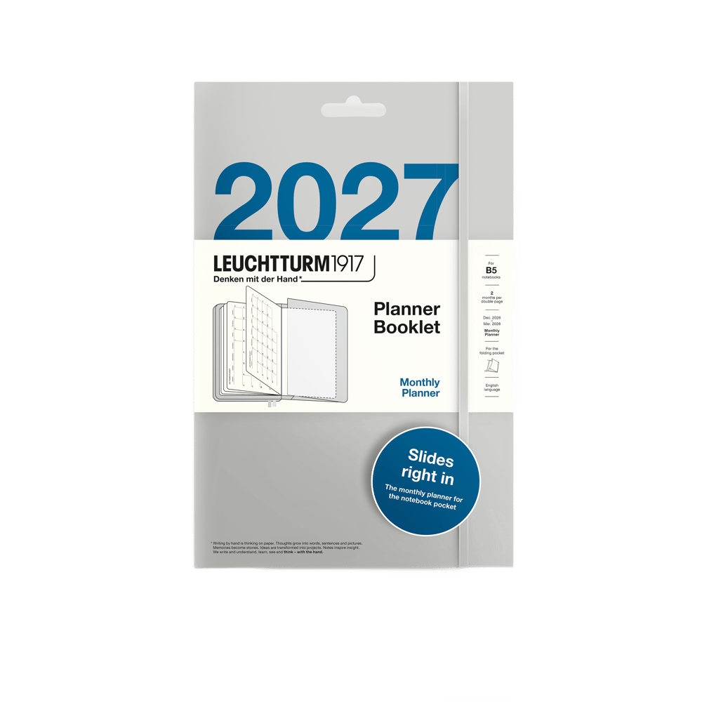 Leuchtturm1917 Planner 2027 - 12M Planner Booklet 2027 Aylık Planner Composition B5 İngilizce 400367