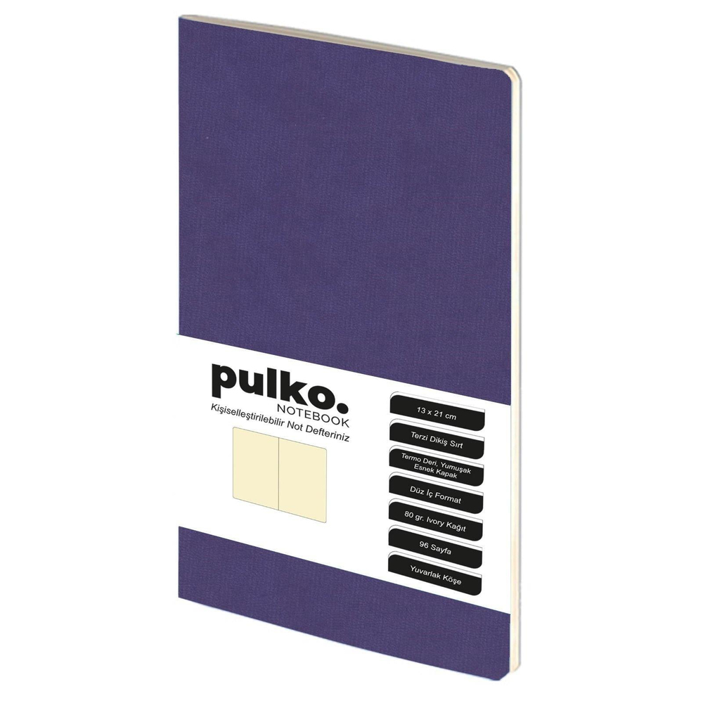Pulko Terzi Dikiş 13x21 cm Çizgisiz Defter Mor