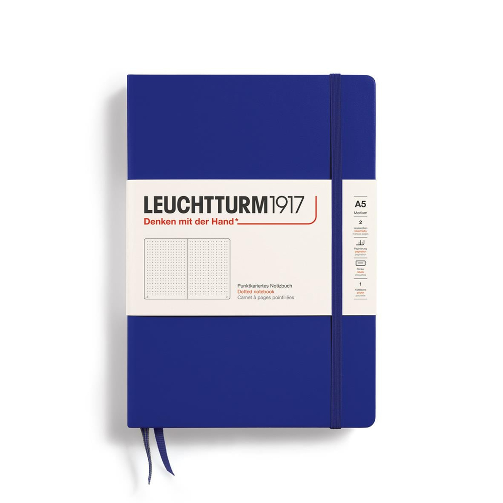Leuchttrum 1917 Medium(A5) Sert Kapak, 251 Numaralandırılmış Noktalı Sayfa Defter Ink 369792