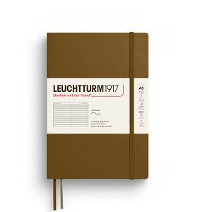 Leuchtturm1917 2025 Colors Orta Boy (A5), Yumuşak Kapak, 123 Sayfa, Çizgili Defter Spice Brown 372212