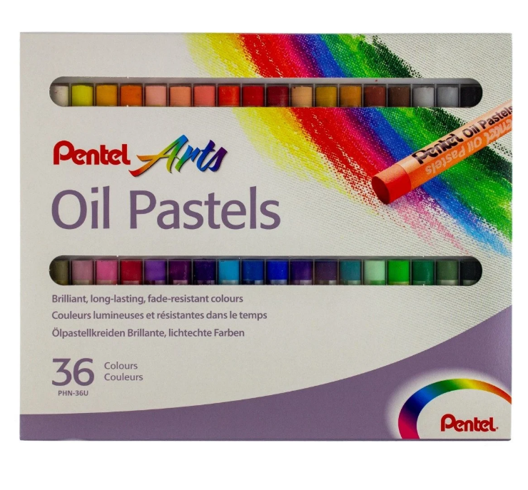 Pentel Arts Oil Pastels 36'lı Yağlı Pastel Boya Kalemi Seti 