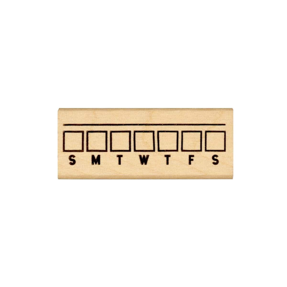 Kodomono Kao 0400-005 Notebook Hanko Part Habit Checkers (Weekly) Haftalık Ahşap Damga