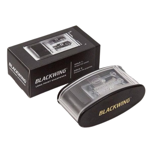 Kum x Blackwing Limited Edition Two-Step Long Point Kalemtraş Oval Siyah