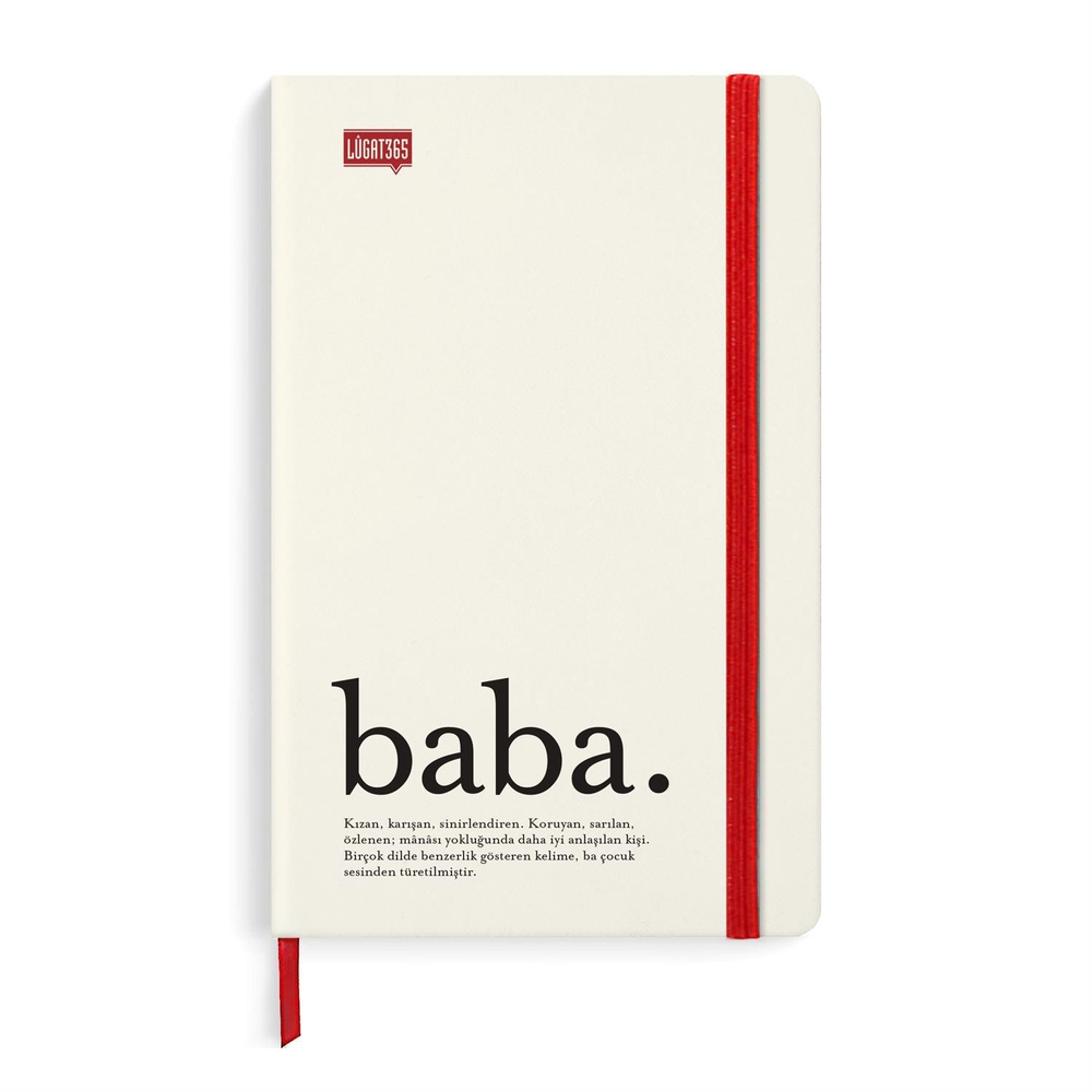 Lûgat365 Baba Sert Kapaklı Lastikli Defter