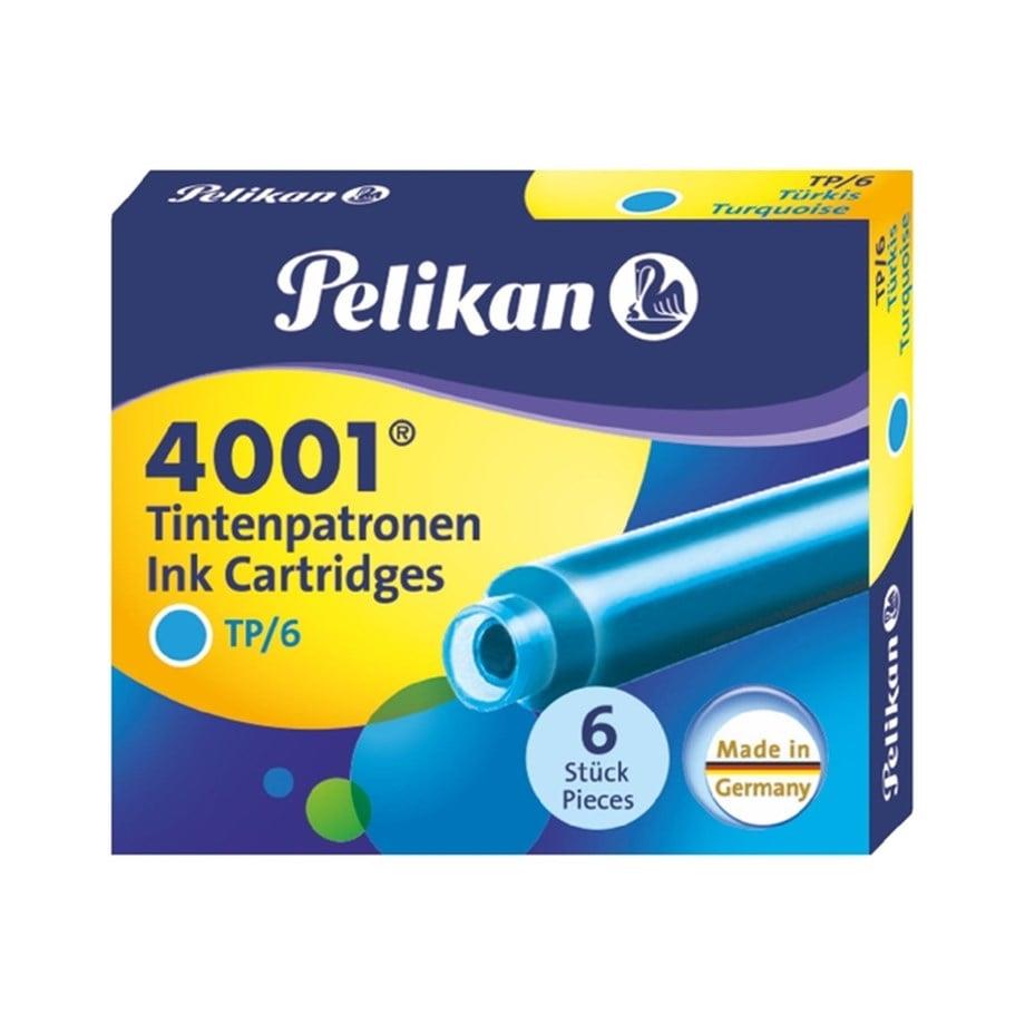 Pelikan 4001 Kısa Dolma Kalem Kartuşu Turkuaz