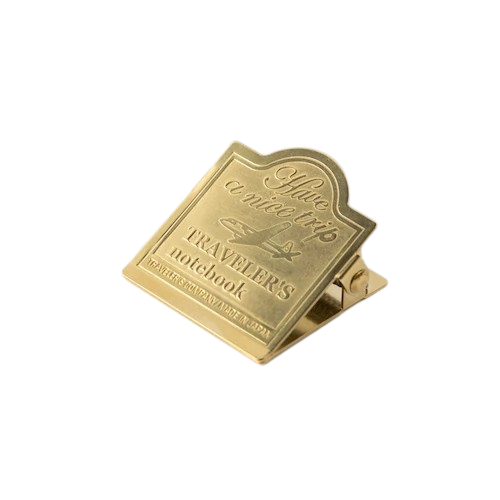 Traveler's Comany Have a Nice Trip Gold Metal Klips