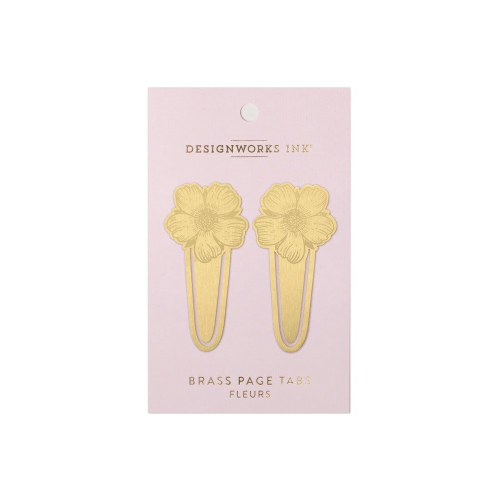 DesignWorks İkili Metal Kitap Ayracı Seti Fleurs