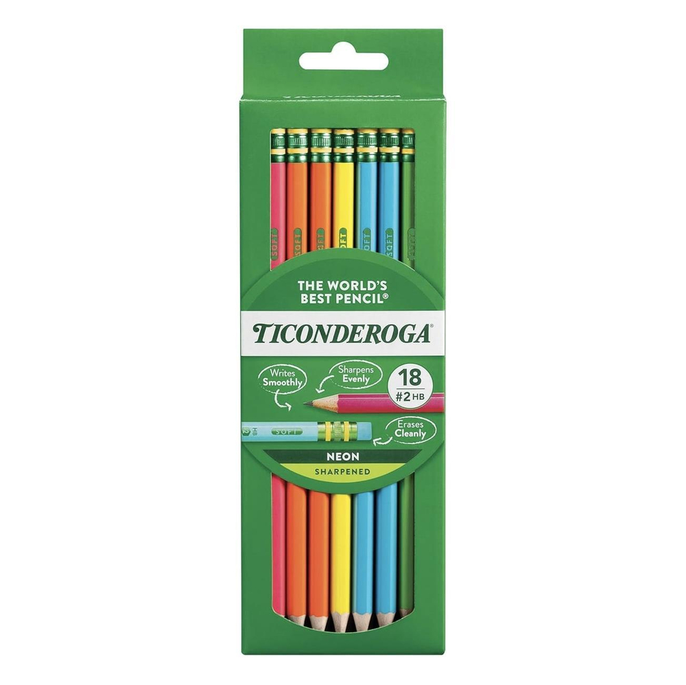 Dixon Ticonderoga The World's Best Pencil Neon New 18'li Kurşun Kalem