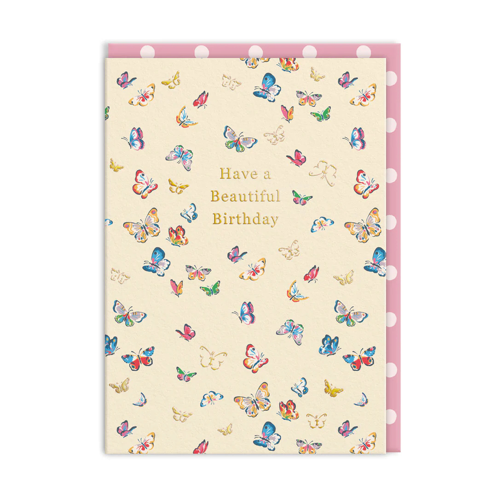 Ohh Deer Cath Kidston Tasarımı A6 Kartpostal Beautiful Birthday Butterflies 11520