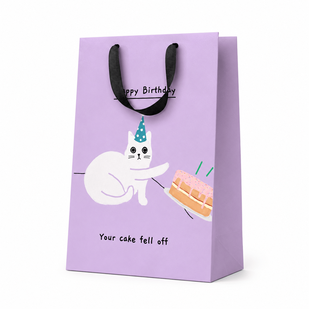 Ohh Deer Ken The Cat Tasarımı Büyük Hediye Çantası Your Cake Fell Off 9636