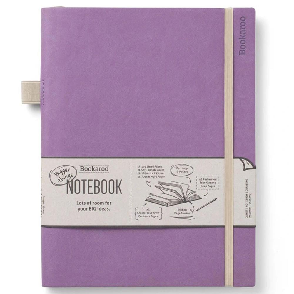 IF Bookaroo Bigger Things Notebook Journal Çizgili Defter - Eflatun  