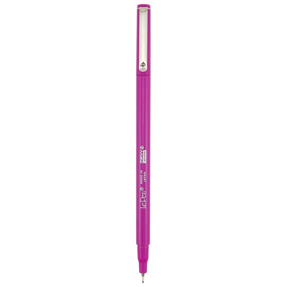 Marvy Uchida Le Pen 4300 Kalem Extra Fine Uç Metal Klips 0.3 mm Uç Fuşya ( Magenta )
