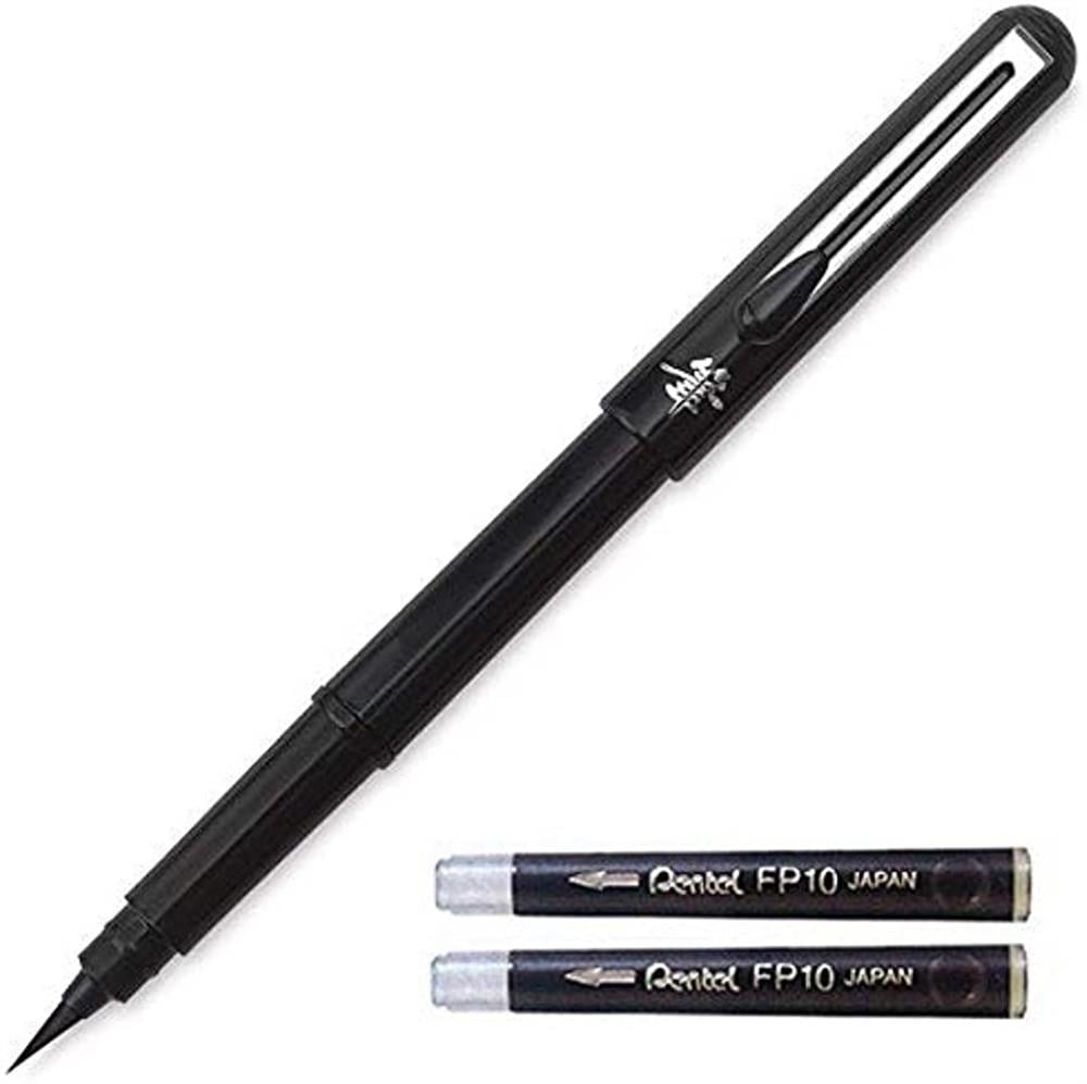 Pentel Arts Pocket Brush Cep Tipi Fırça Uçlu Kalem - Siyah