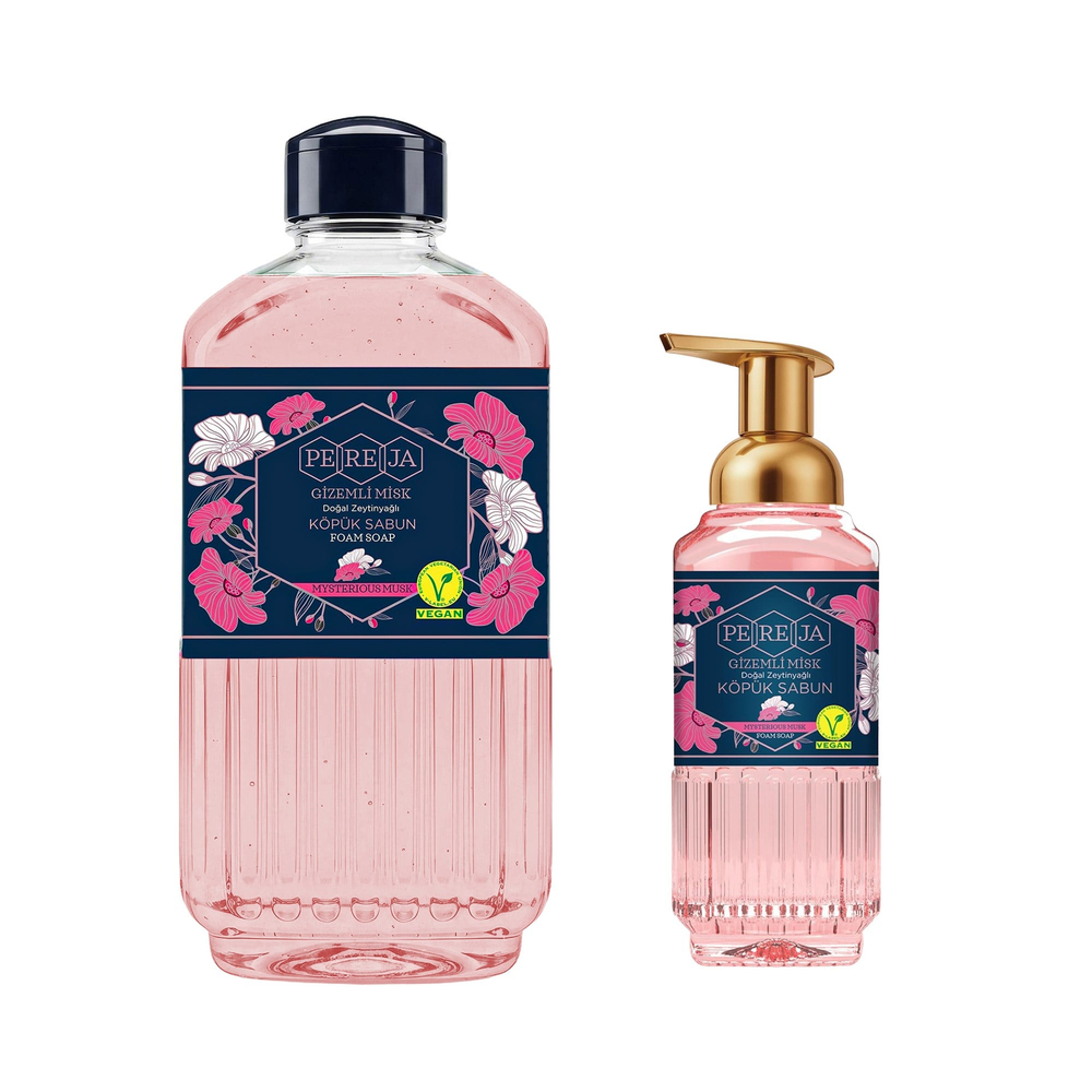 Pereja Gizemli Misk Doğal Zeytinyağlı Köpük Sabun 1000 ml + 500 ml Avantajlı Paket