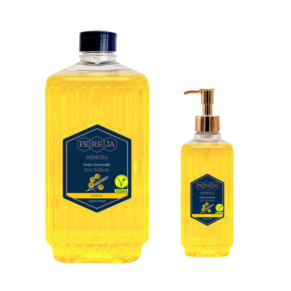 Pereja Mimoza Doğal Zeytinyağlı Sıvı Sabun 1500 ml + 500 ml Avantajlı Paket