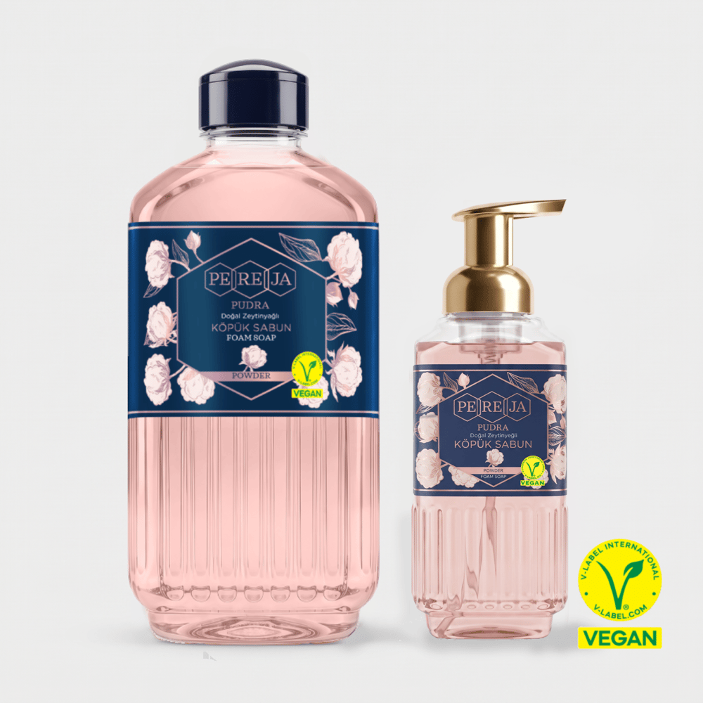 Pereja Pudra Doğal Zeytinyağlı Köpük Sabun 1000 ml + 500 ml Avantajlı Paket