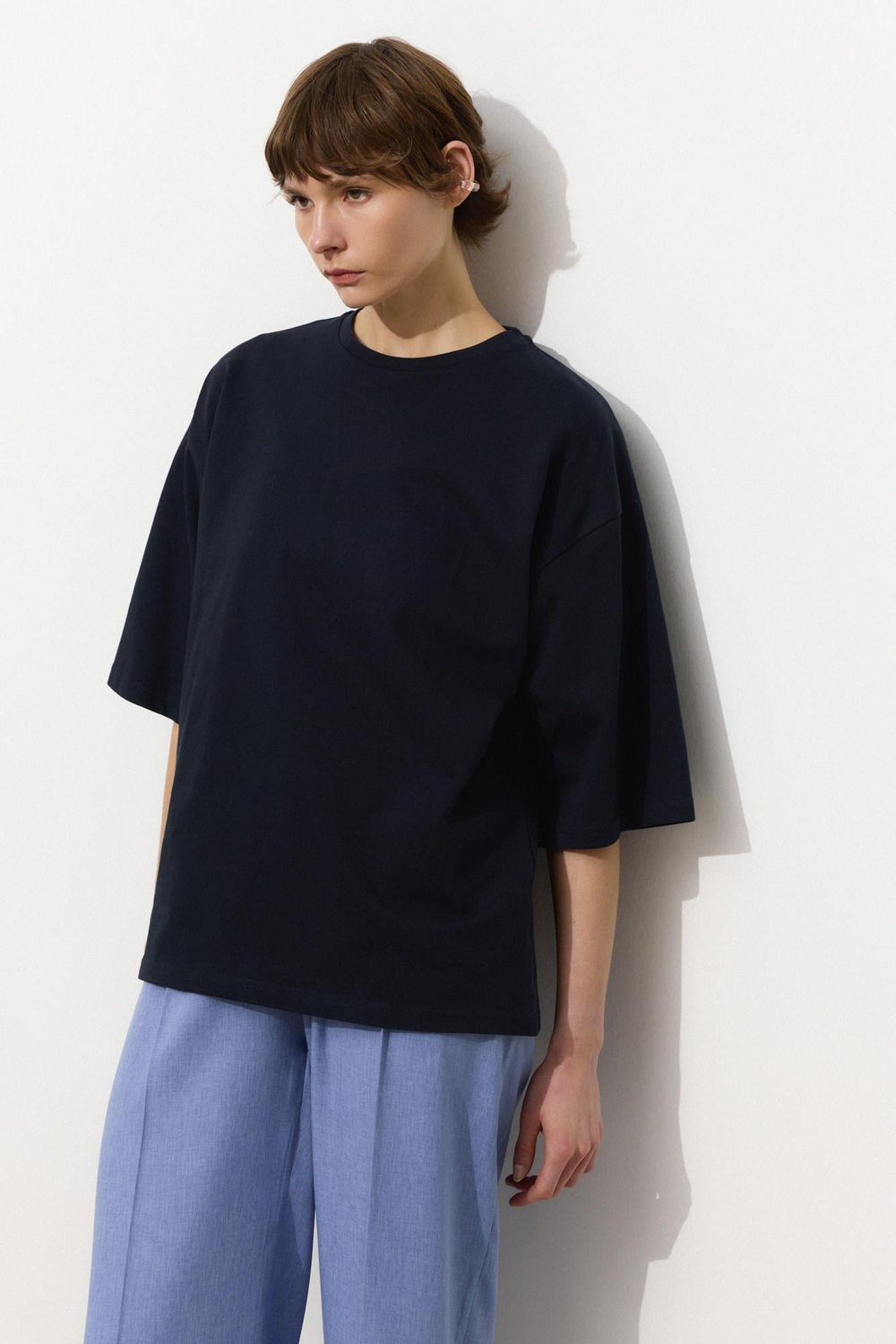 Lacivert Oversize T-Shirt