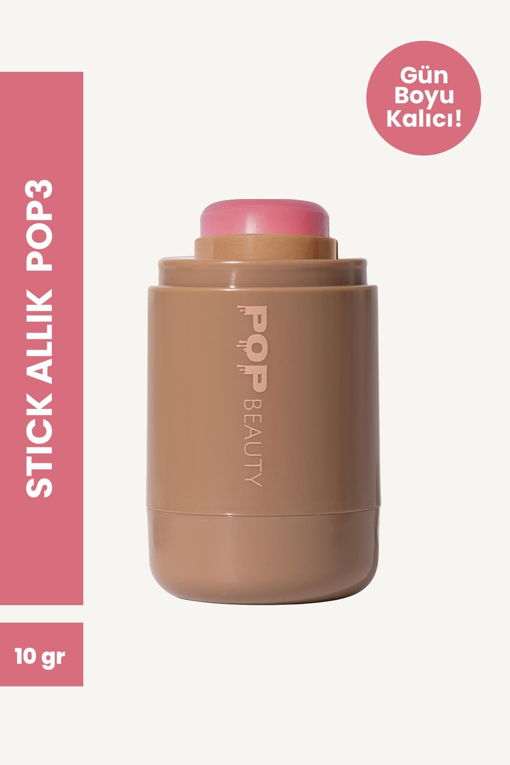 Doğal Görünüm, Nemlendirici Etkili, Yanak ve Dudak Renklendirici Stick Allık, Pink