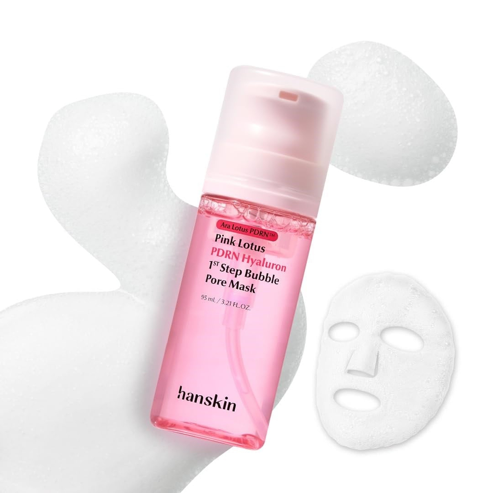Pink Lotus PDRN Hyaluron 1st Step Bubble Pore Mask