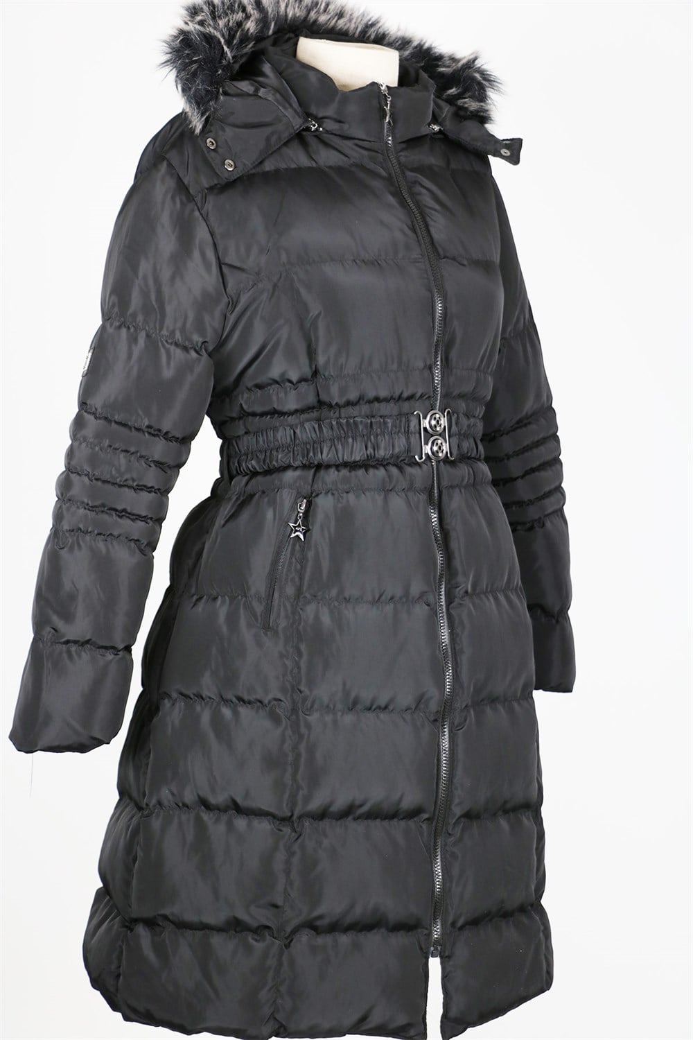 3715 Sıkı Dolum Kemerli Mont