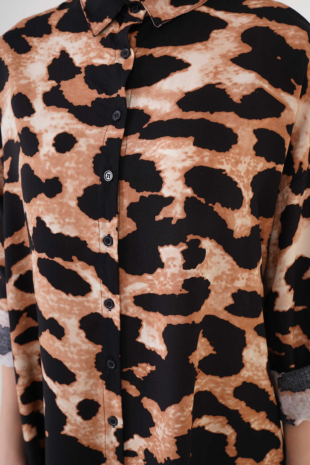 5859 Leopar Desenli Tunik
