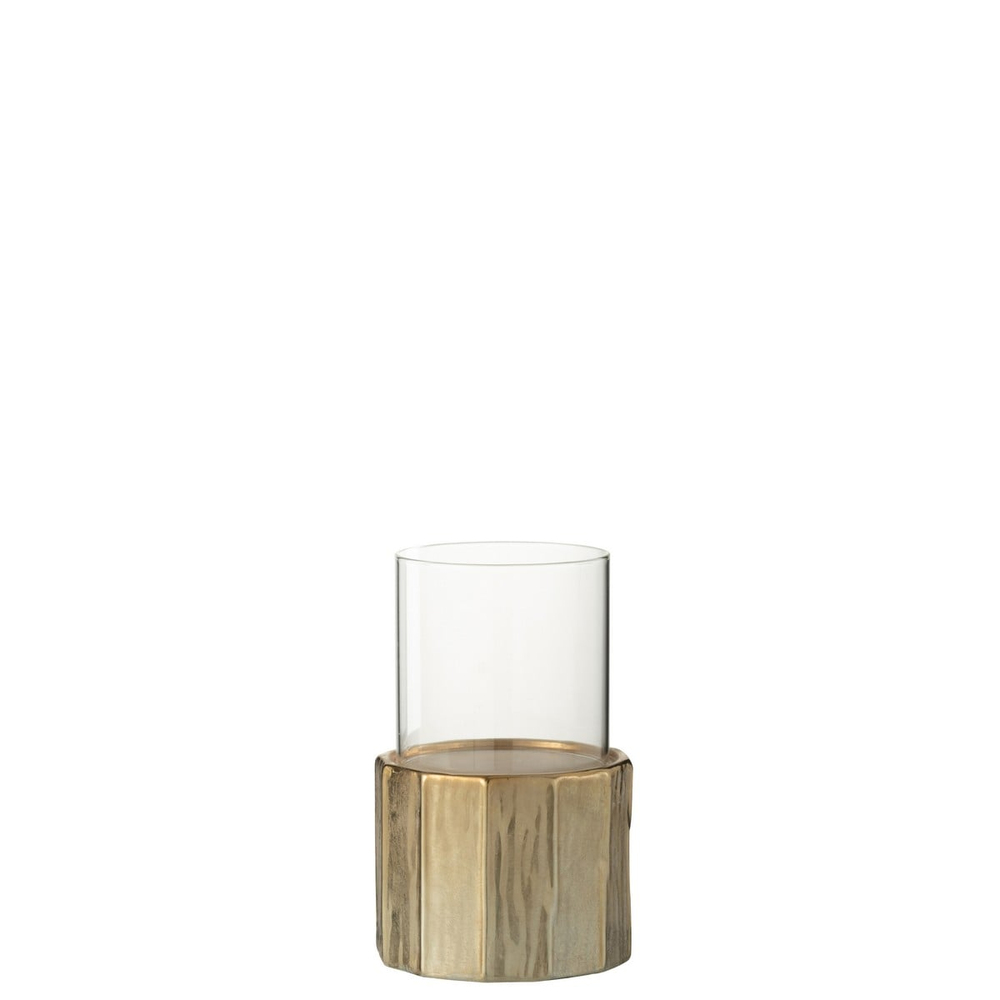 Candleholder Ary Clay Gold S (14X14X23cm) - 38775