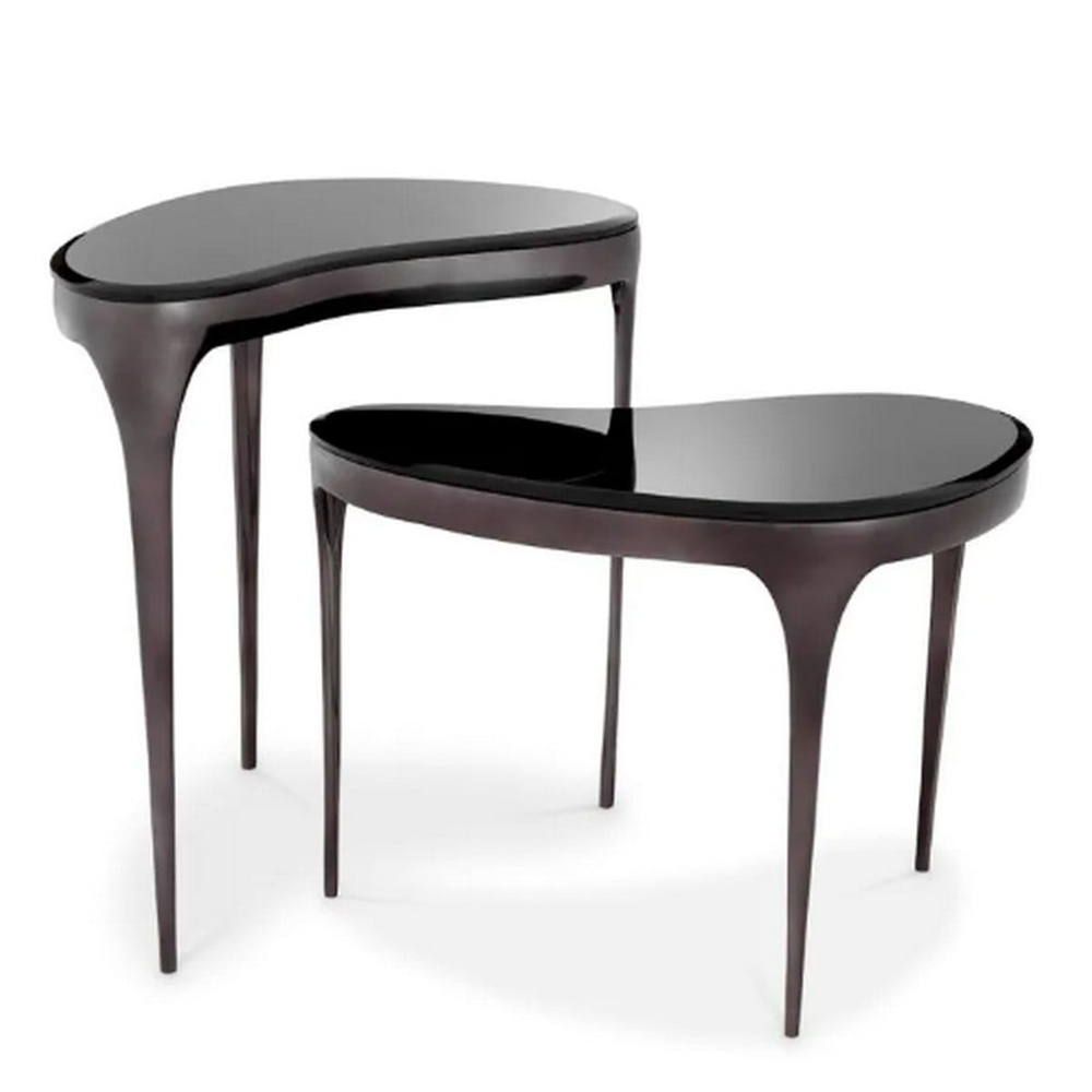 Eichholtz - Side Table Zena Black Nickel Finish Set Of 2