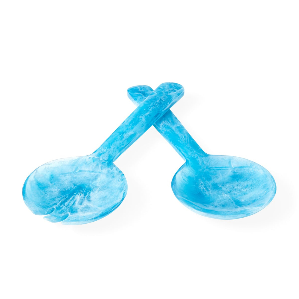 Mustique Round Salad Serving Set - Blue -31689