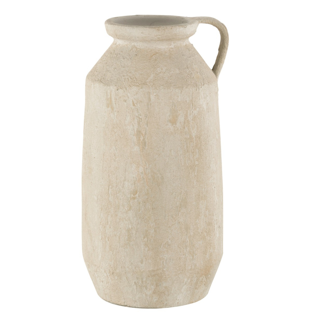 Vase Handle Dot Cer Grey L (25,5X21X45cm) - 17870