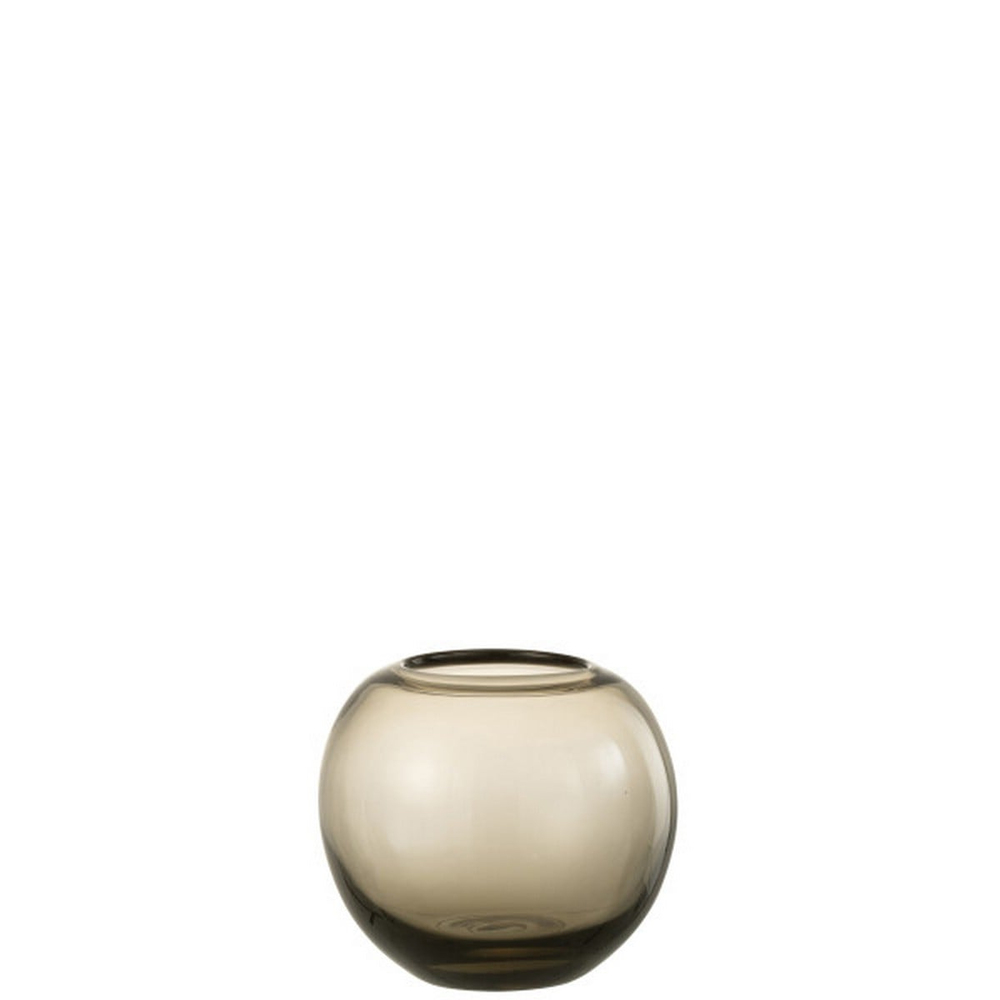 VASE NORMA GLASS GREY M (19,5x19,5x19cm)