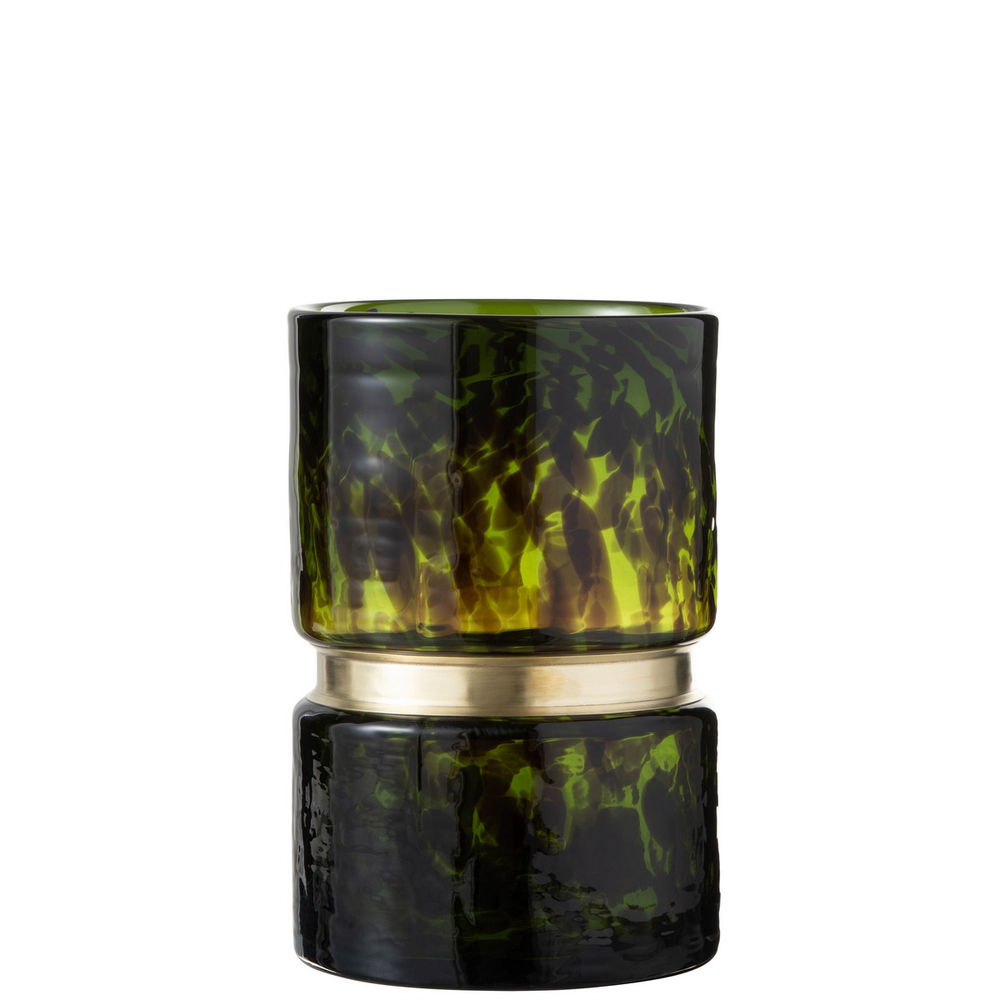 Vase Spe Deco Gl Grn/Bla/Gld S (16X16X23,5cm) - 96633
