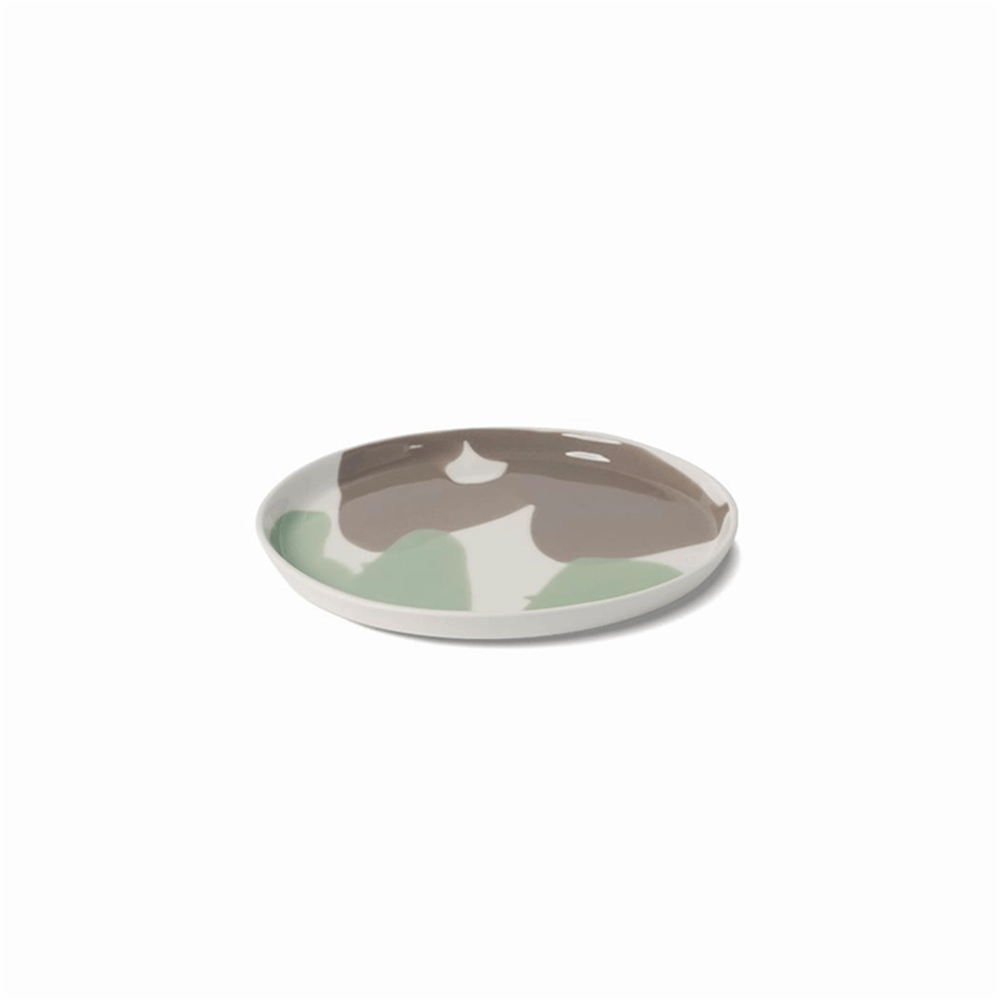 Yuvarlak Pasta Tabağı Colour Wave Dış Fildişi&İç Nil&Taş -YVT02AR0000S1_D01I0903