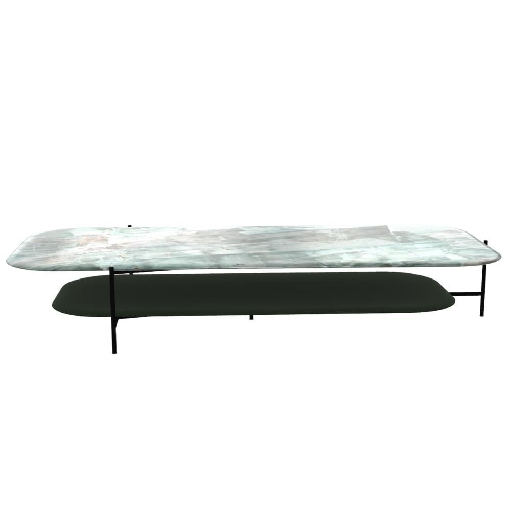 Meridiani Adrian Emerald Green Rectangular Coffee Table