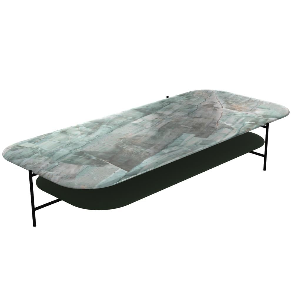 Meridiani Adrian Emerald Green Rectangular Coffee Table