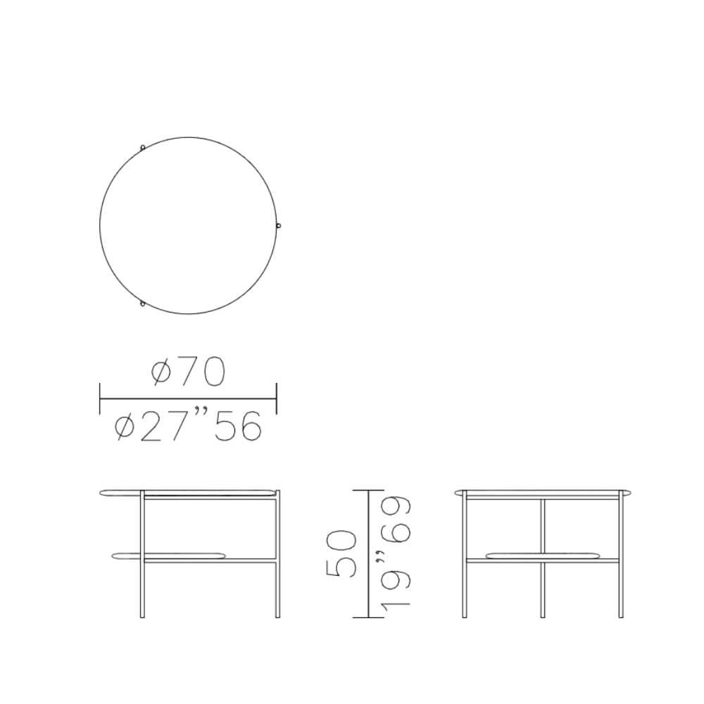 Meridiani Adrian Forest Round Coffee Table