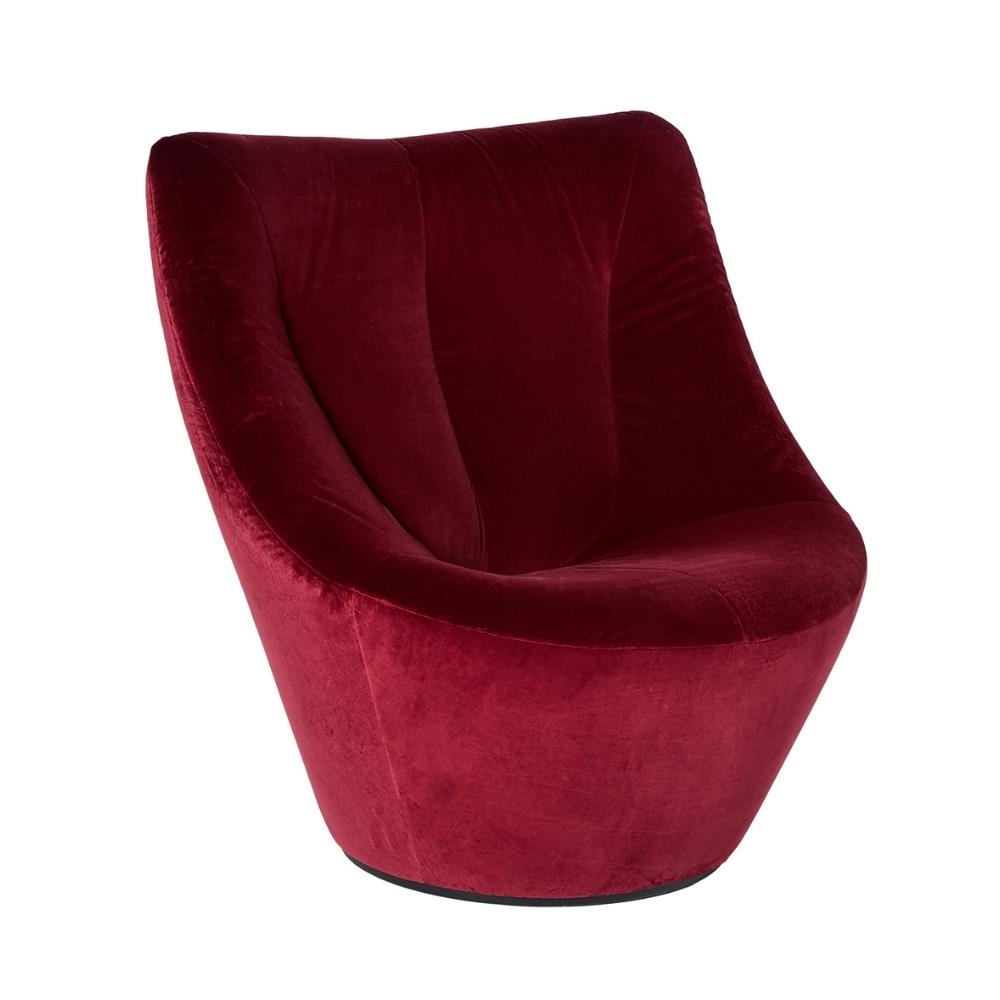 Ligne Roset Anda Burgundy High Back Armchair