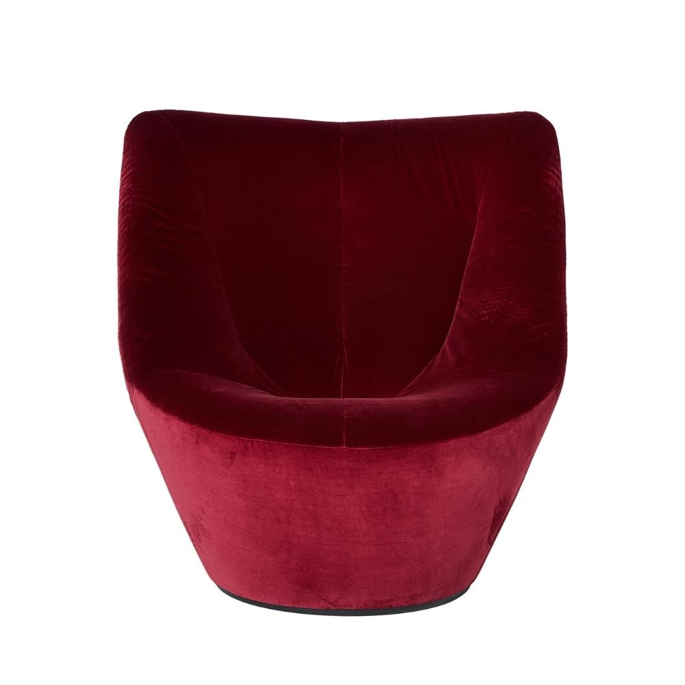 Ligne Roset Anda Burgundy High Back Armchair