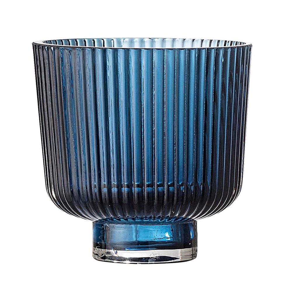 Bloomingville Blue Glass Flowerpot