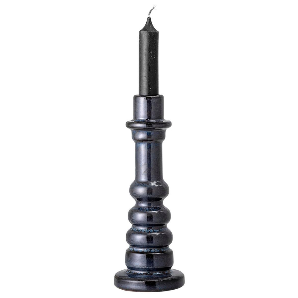 Bloomingville Ceramic Medium Blue Candlestick