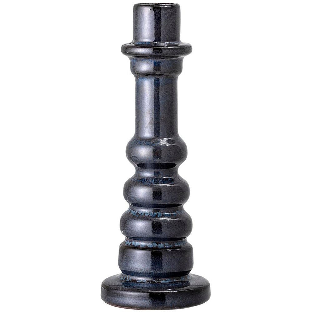 Bloomingville Ceramic Medium Blue Candlestick