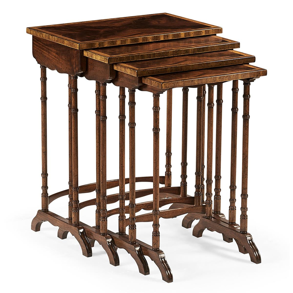 Jonathan Charles Buckingham Mahogany Nesting Tables
