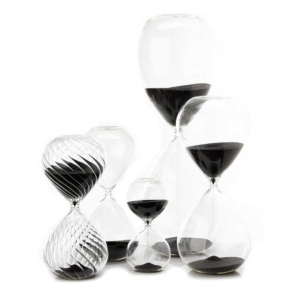 Pols Potten Glass Hourglass Black Small 30 Minutes