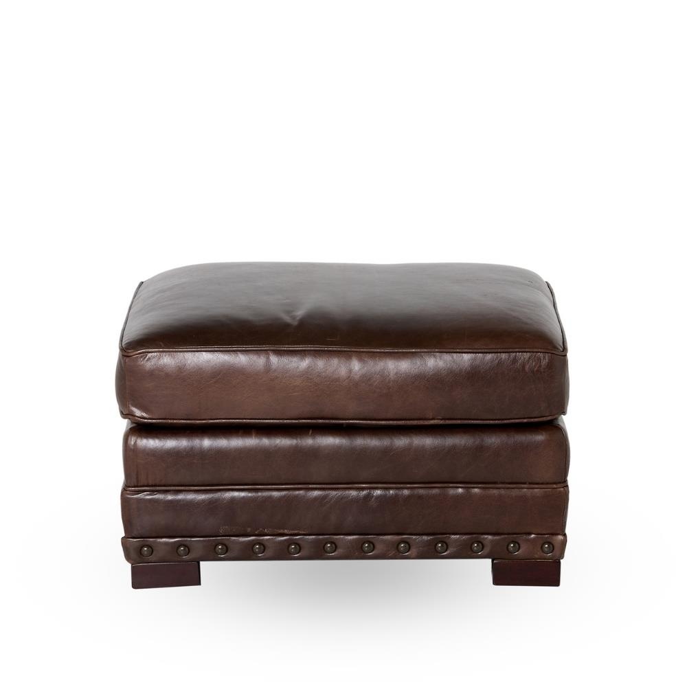 Bernhardt Cantor Leather Ottoman
