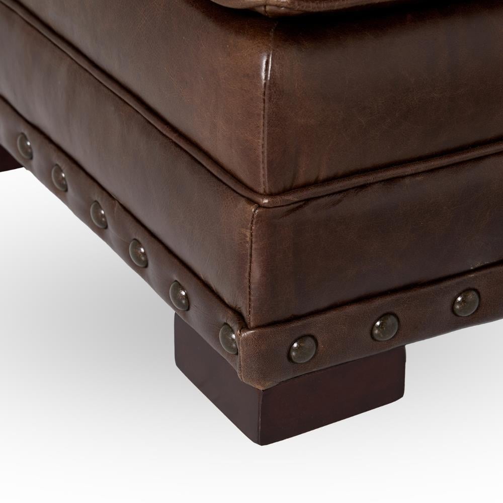 Bernhardt Cantor Leather Ottoman